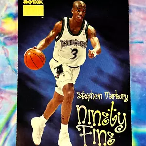 Stephon Marbury Basketball Card 1998-99 SkyBox Premium Ninety Fine #215 Wolves - Bild 1 von 7