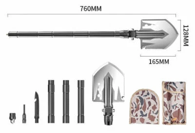 Military Camping Shovel Spade Tactical Outdoor Emergency Survival Kit Hiking - Image 1 of 4