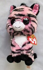 ZOEY the PINK & BLACK ZEBRA - Ty 6 " Beanie Boos - NEW with MINT TAGS - Picture 1 of 1
