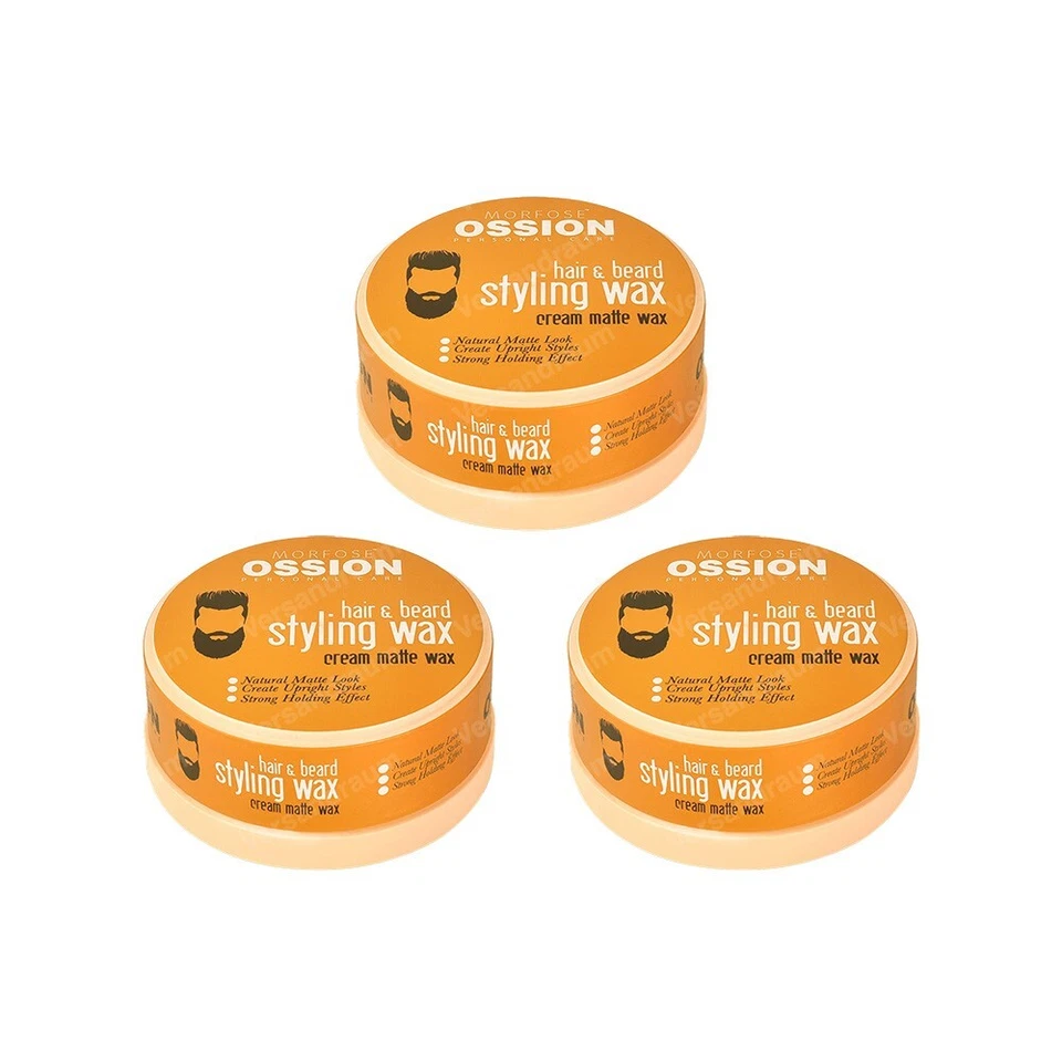 3x Morfose Ossion Hair & Beard Wax 150ml – Matte Look Haarwachs Bartwachs Matt - Bild 1 von 1