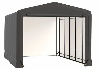 ShelterTube Wind and Snow-Load Rated Garage, 12x23x10 Gray - Image 1 of 4