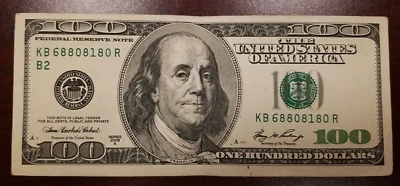Series 2006 A ~ US One Hundred Dollar Bill $100 ~ New York ~ KB 68808180 R - Image 1 of 4