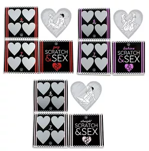SCRATCH & SEX CARD Straight Gay Lesbian Couple Adult Position Fun Game Love Gift - Picture 1 of 7