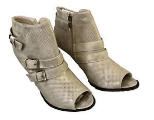 Forever Camila-74 Women's Open Toe, Heel Ankle Boots, Silver, 8.5 - Picture 1 of 6