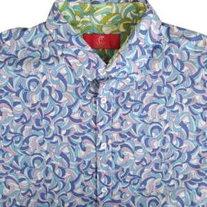 CSQUARED Shirt Mens 17 XL Multicloured Shapes - Picture 1 of 12