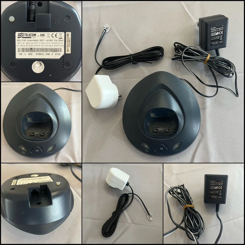 BASE TELEFONO CORDLESS TELECOM ITALIA MODELLO GIPSY Foto 1 de 4