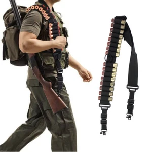 Eslinga de escopeta 2 puntos antideslizante ajustable munición para escopeta tiene capacidad para 16 proyectiles - Imagen 1 de 12