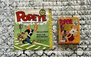 Popeye Songs Of Safety 45 RPM and Popeye And Queen Olive Oyl Flip Book - Picture 1 of 13