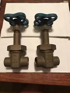 2 (two) Nibco T-134 / T-124, 3/4” 150 SWP 300 WOG Brass Bronze Valve - Picture 1 of 7