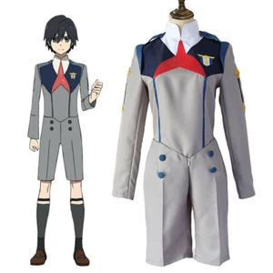 DARLING in the FRANXX Code 016 Hiro Outfit School Uniform Cosplay Party S-XL - Picture 1 of 10