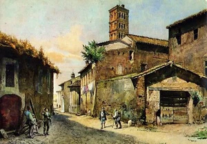 Postkarte Rom verschwunden Via della Greca An der Festung der Wahrheit Postkarte - Bild 1 von 1