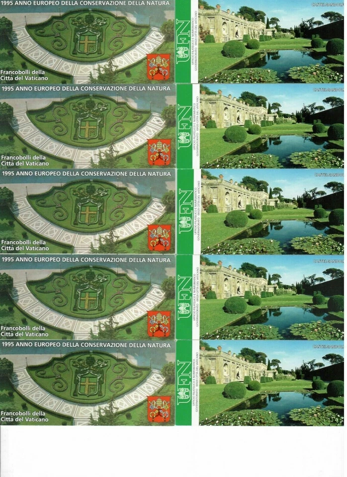 S31662) Vaticano 1995, Naturaleza Europea, Jardines Folleto X 10 Foto 1 de 1