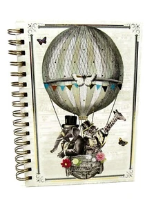 Punch Studio Vintage Balloon Spiral Hard Cover Journal 104 ruled sheets 45973 - Picture 1 of 4
