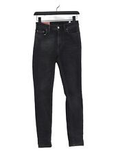 Acne Women's Jeans W 26 in Black Cotton with Elastane, Polyester Skinny