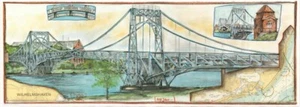 Kunstdruck - "Kaiser Wilhelm Brücke" (Wilhelmshaven) - von OLE WEST - (356) - Bild 1 von 1