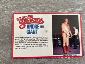 ACTION FIGURE CARD Andre The Giant (1986) LJN WWF WWE