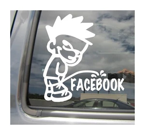 Boy Pee On Facebook - Funny Zuckerberg Car Auto Window Vinyl Decal Sticker 02192 - Picture 1 of 2