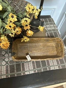 Prim Treenware Small Trencher Container Primitive Vintage Country - Picture 1 of 6