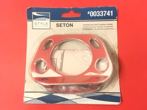 Selezione Stile Seton Cromato Porta Spazzolino e Bicchiere Bagno 0033741 - Foto 1 di 5