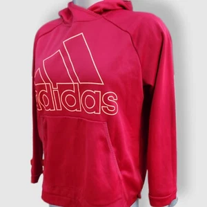 Women's Adidas Team Issue Badge Of Sport Hoodie Sweatshirt Red Size X Large - Picture 1 of 5