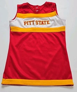 Russell Athletic Pitt State Gorillas Vestito Allegro Bambina Ragazze 4T Rosso Oro - Foto 1 di 21