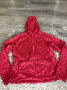 The North Face Hoodie Crescent Sunshine Womens M Fleece Pink 1/4 Zip Pullover - Picture 1 of 10