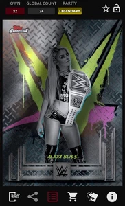 WWE Topps Slam Finest DIGITAL Alexa Bliss Black Legendary 50 CC DIGITAL - Picture 1 of 1