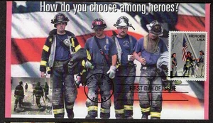 2002 HEROES OF 2001 (Scott B2) - H & M  Covers FDC TD688 - Picture 1 of 1