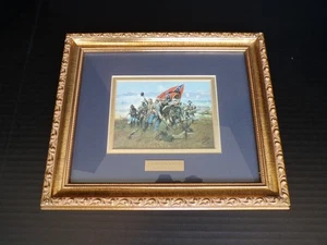 Vintage Civil War Framed Print Field Of Honor Confederate Charge - Picture 1 of 9