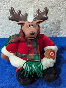 Oma wurde von einem Rentier überfahren animiertes singendes Weihnachtsmann Rentier funktioniert 9 Zoll - Bild 1 von 6