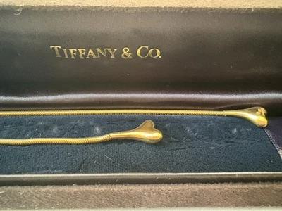 Tiffany 18K YG 50” Long Bolo Style Snake Necklace With Bone Ends 30.4g - Image 1 of 4