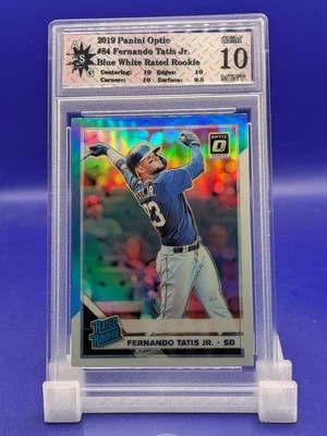 Donruss Optic Rated Rookie Fernando Tatis Jr. 2019 azul blanco - gema 💎 como nuevo 10  Foto 1 de 2