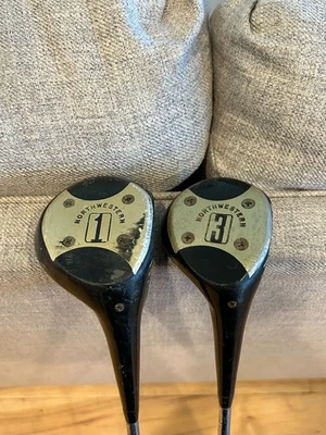 Vintage Northwestern #1 #3 Wood Driver Fairway Golf Club Tournament Edition - Image 1 of 4