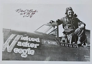 Robert Rankin signed 8x10 glossy photo P-47 Fighter Ace 10V 56FG DSC WWII - Picture 1 of 2