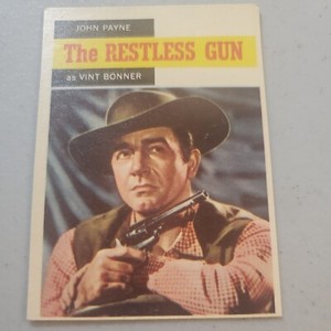 1958 Topps TV Westerns Card #52 John Payne As Vint Bonner The Restless Gun EX/MT