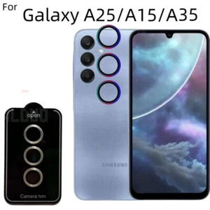 Alloy Glass Camera Lens Rings Protector for Samsung Galaxy A55 A15 A54 Locator - Picture 1 of 17