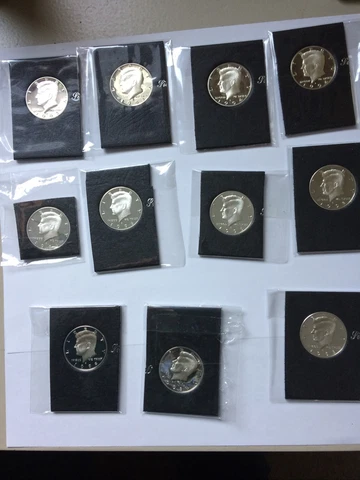 11- 1990'S, Silver Proof Kennedy Halves, From Proof Sets,2- 93,2-94,3-96,4-1998 Cover
