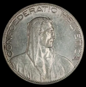 Switzerland 1925 B Five Francs - Picture 1 of 2