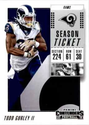2018 Panini Contenders Todd Gurley II Los Angeles Rams #46 - Image 1 of 2