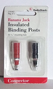 Radio Shack #274-662 Banana Jack Insulated Binding Posts NEW - Picture 1 of 1