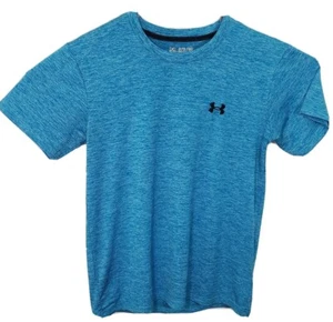 Under Armour Mens Activewear Shirt Small Blue Short Sleeve Loose Fit Heatgear - Picture 1 of 5