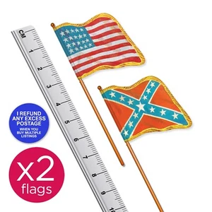 2 X FLAGS 'Original Britains Style' US Civil War Armies (Quality) 1:32 Scale - Picture 1 of 5