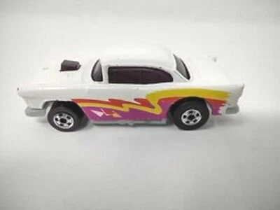 Mattel 1978 Hot Wheels White 1955 Chevy Bel Air Plastic Car Toy Malaysia - Image 1 of 4