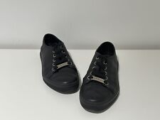 Authentische Gucci Miro Low Top Sneakers in Schwarz, Leder, Größe 37, Gebraucht