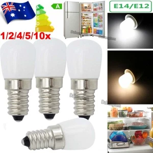 E14 E12 AC220-240V LED Fridge Lamp Globe Light Refrigerator Bulb Cool White Bulb - Picture 1 of 14