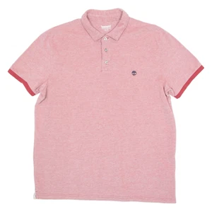 TIMBERLAND Slim Fit Mens Polo Shirt Red 2XL - Picture 1 of 6