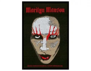 MARILYN MANSON face 2016 - WOVEN SEW ON PATCH official merchandise - Picture 1 of 1