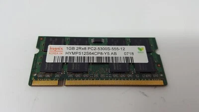 DELL INSPIRON 1501 Ram Memory 1GB PC2 -5300S DDR2  Hynix HYMP112S64CP6-Y5 AB - Image 1 of 4