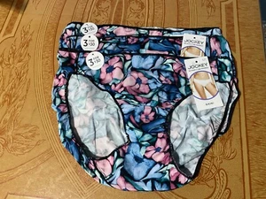 Jockey No Panty Line Promise Floral Bikini Panties- Set of 3- Size 6- NWT - Picture 1 of 2