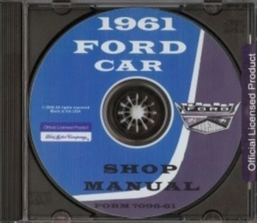 CD manual de tienda Ford Galaxie, Fairlane, Starliner, Sunliner & Ranch Wagon 1961 Foto 1 de 1